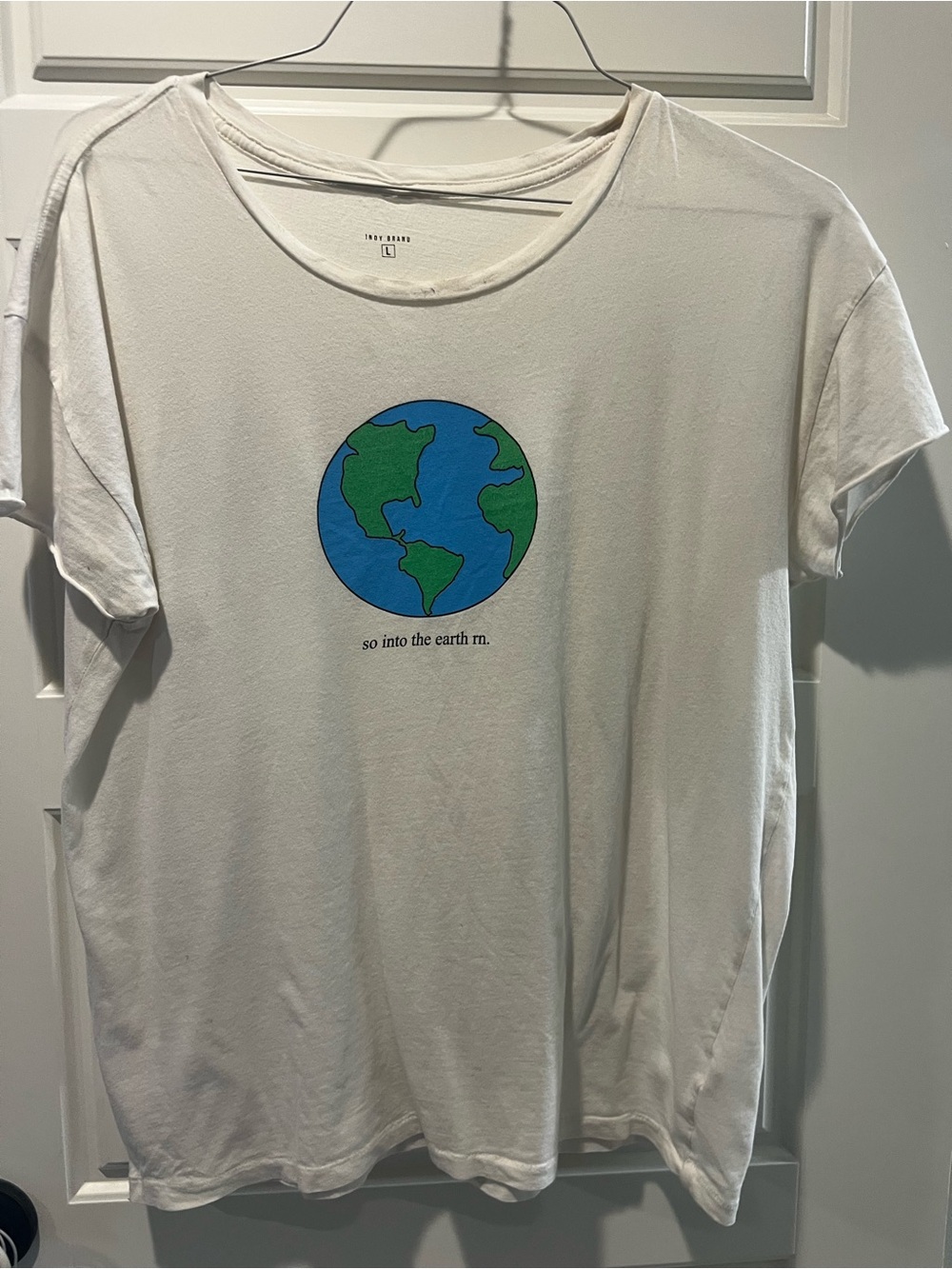 White Graphic Earth Short Sleeve Tee